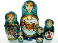 collection of Russian Nesting Dolls