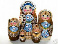 collection of Russian Nesting Dolls